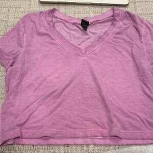 Wild Fable Lavender V-Neck Crop Top